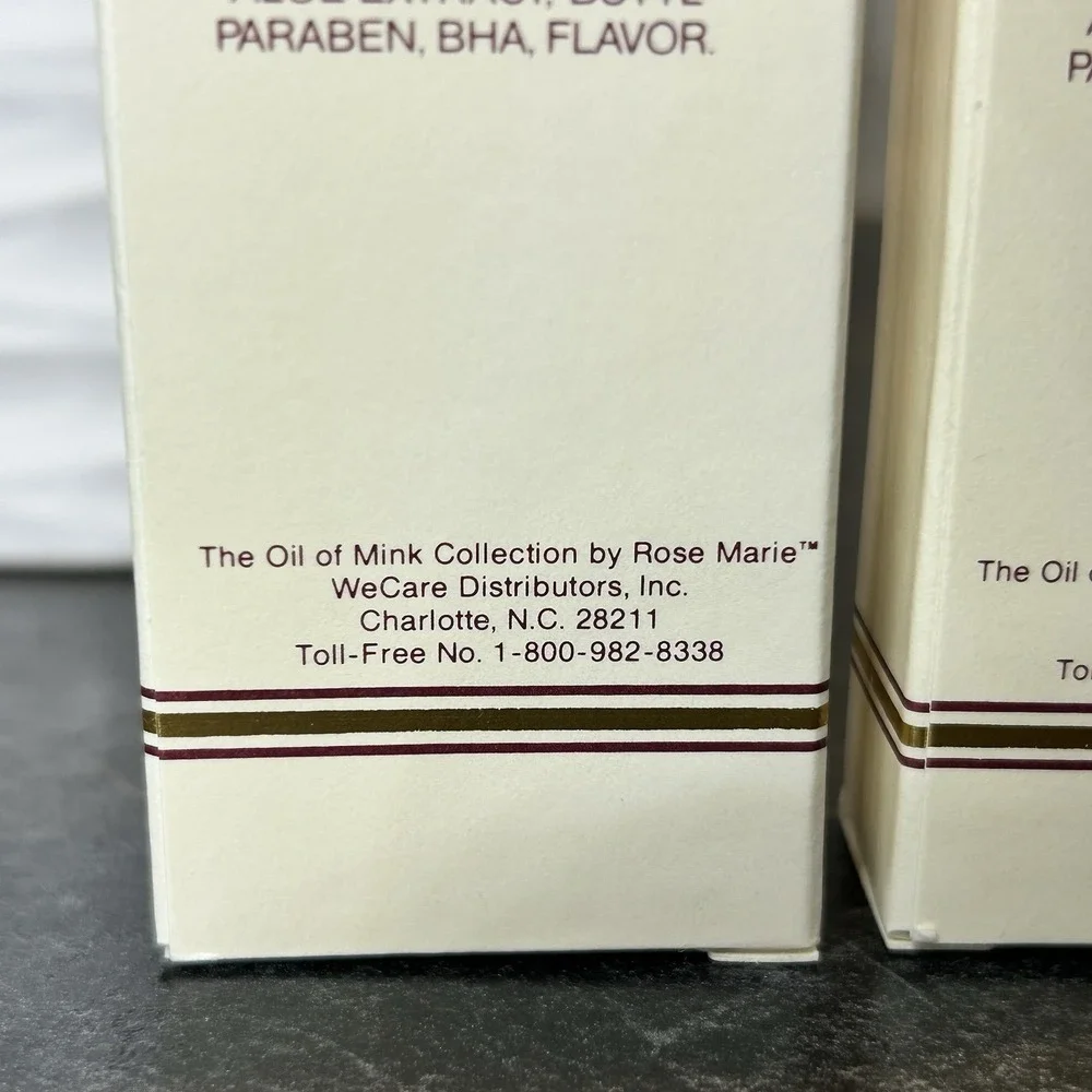 2- Vintage Rose‎ Marie Oil Of Mink Lip Care Full Size VHTF